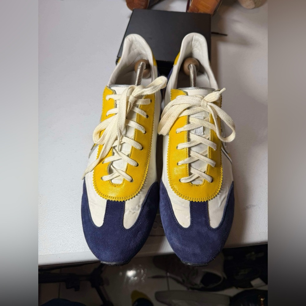 Gucci Interlocking G Logo Leather Sneakers White Sneakers Shoes Sz 11.5 No box - Picture 3 of 12
